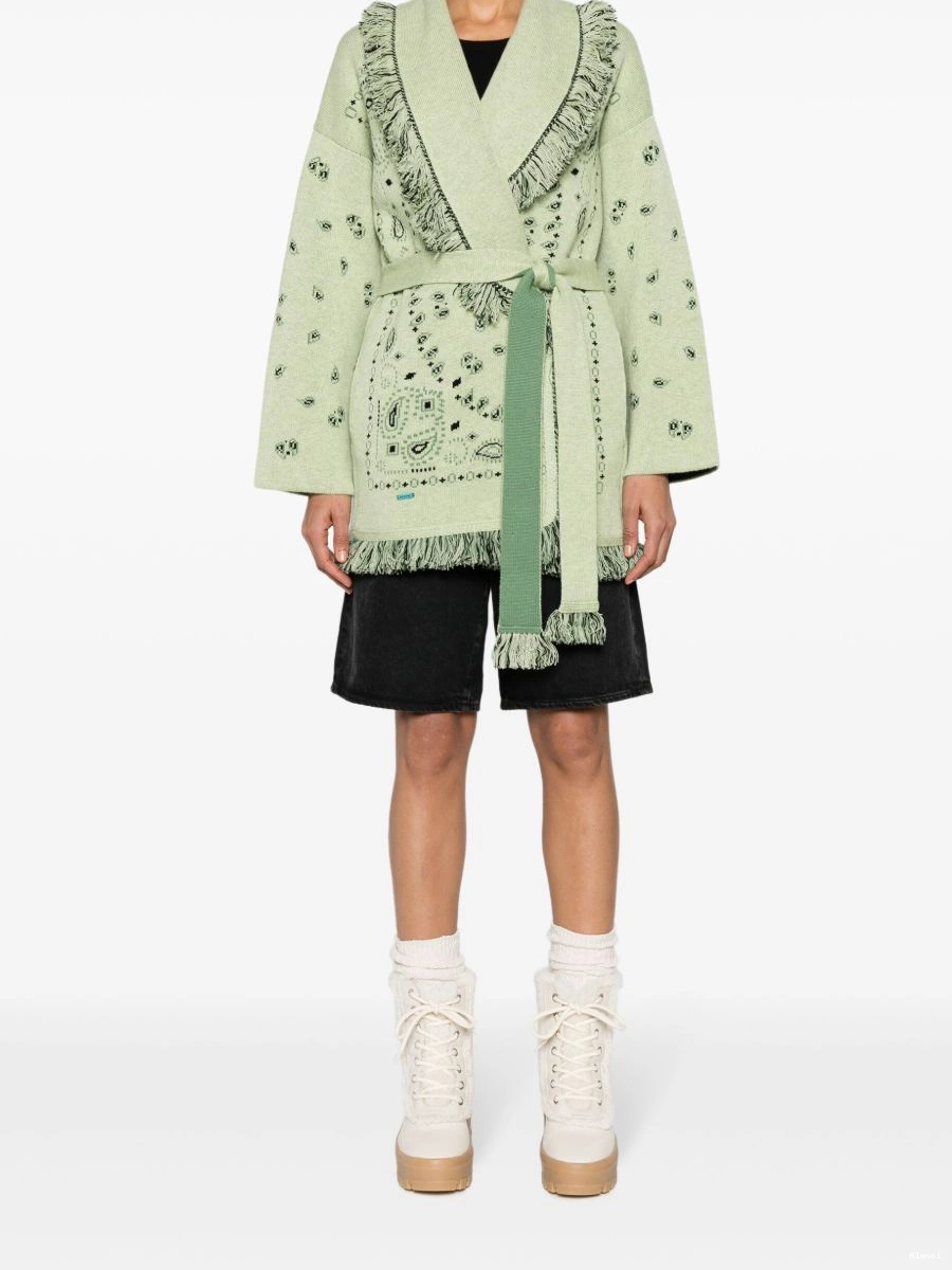 Cheap cashmere Women Icon cardigan bandana-jacquard Alanui 0708